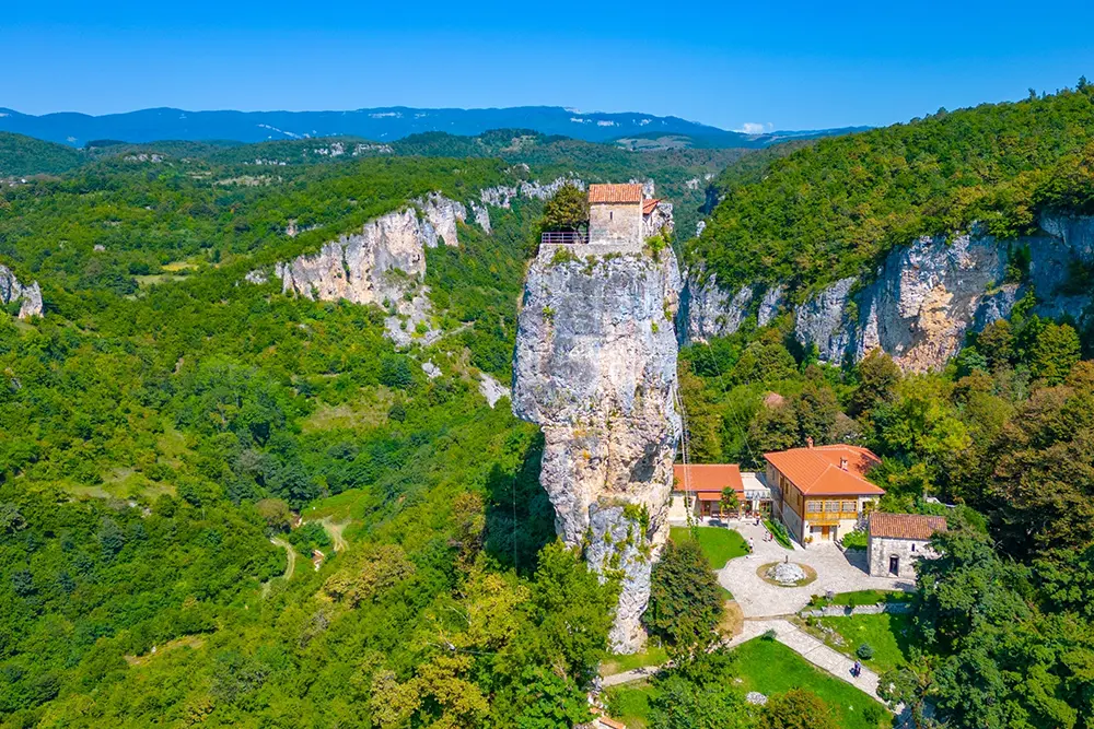 Chiatura cable cars and Katskhi Pillar